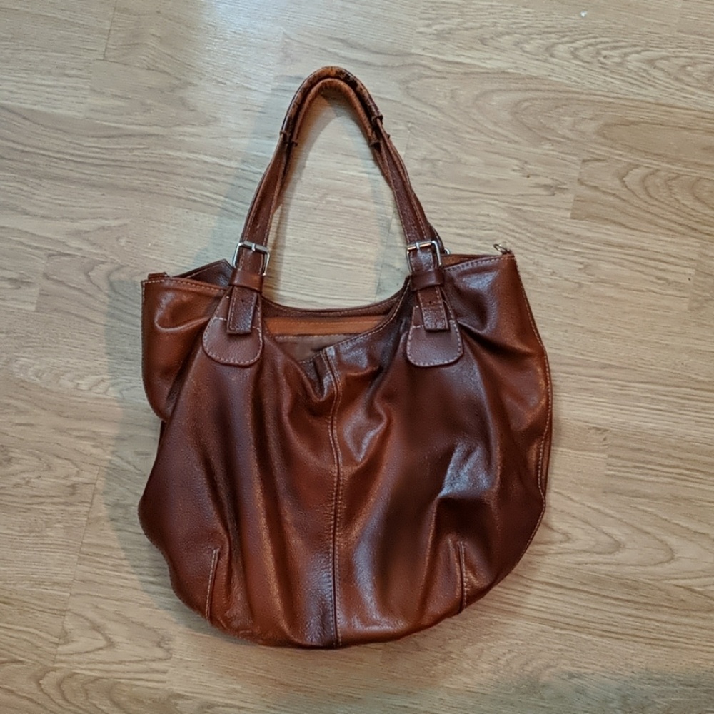 Brown genuine leather bag